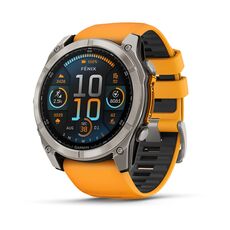 Garmin fenix 8 51mm AMOLED Sapphire Titanium with Spark Orange and Graphite