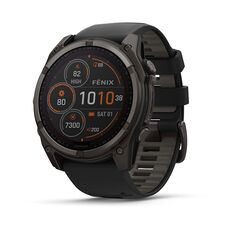 Garmin fenix 8 51mm Solar Sapphire Titanium Carbon Gray with Black and Pebble Gray