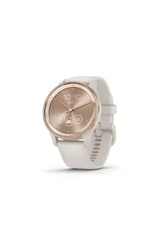 Garmin vivomove Trend vivomove Trend Peach Gold Stainless Steel Bezel with Ivory Case and Silicone Band