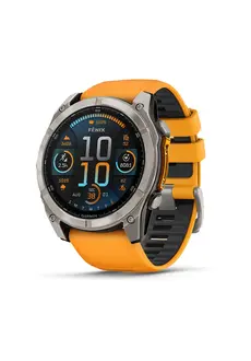 Garmin fenix 8 51mm AMOLED Sapphire Titanium with Spark Orange and Graphite