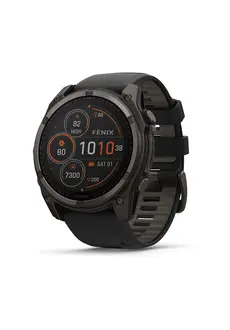 Garmin fenix 8 51mm Solar Sapphire Titanium Carbon Gray with Black and Pebble Gray