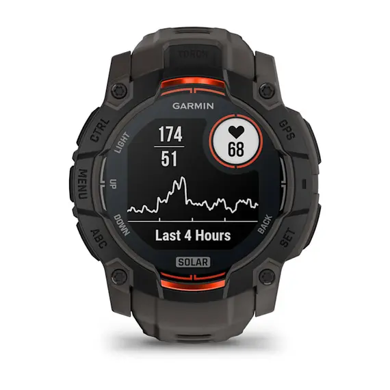 Garmin Instinct 3 Solar 50mm Black with Charcoal screen 7